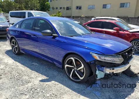 2021 Honda Accord Sport из США, поврежденный, VIN 1HGCV1F32MA051295